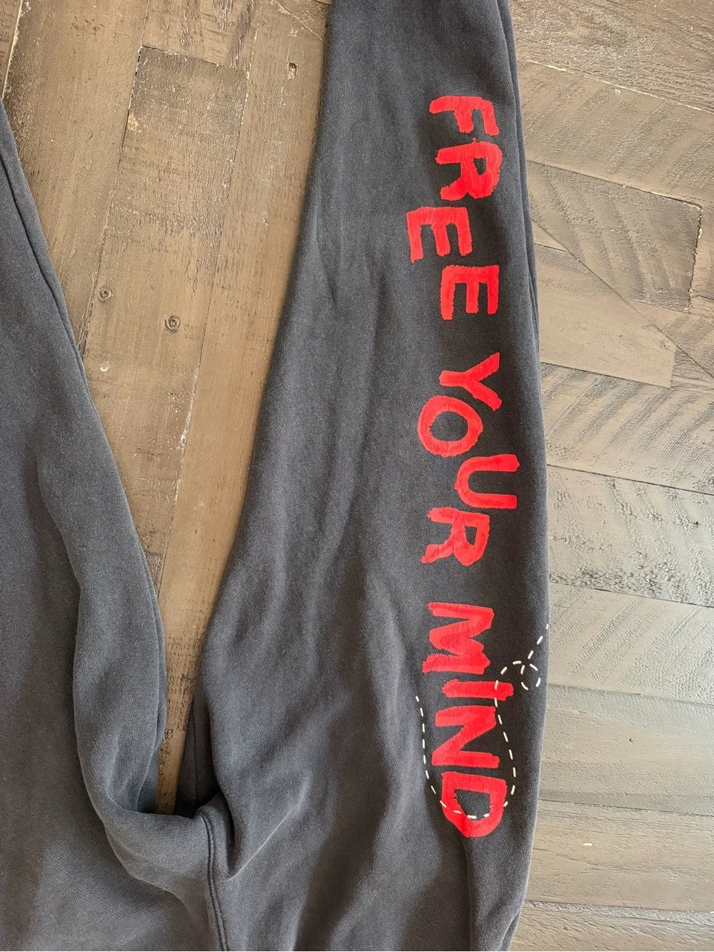 Nike Black Sweatpants with Red Drawstring and Graphics